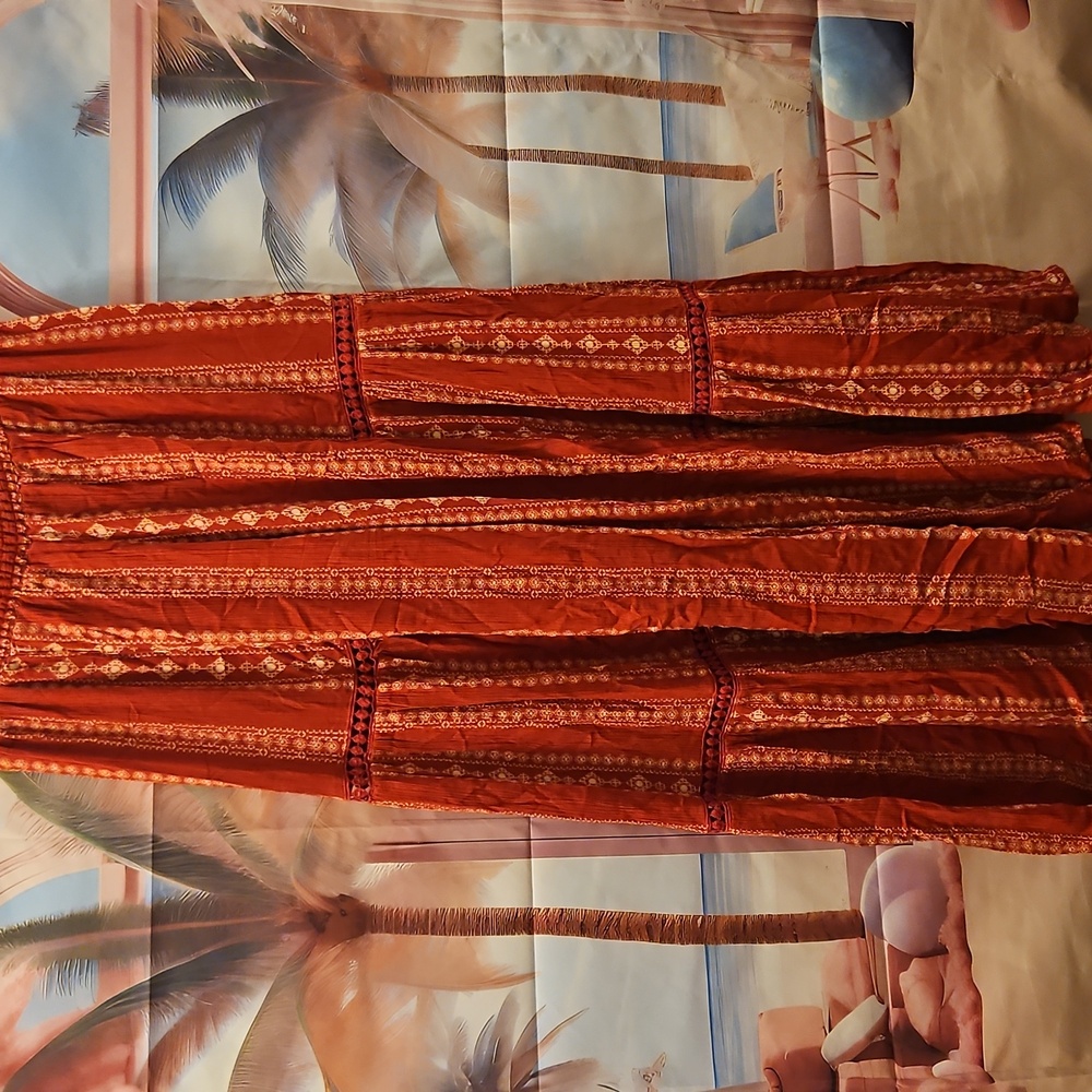 Boho Capri Red Pants